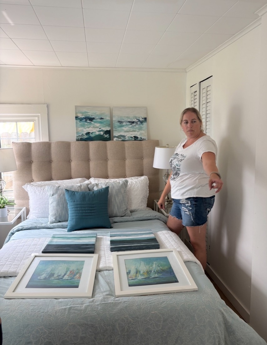 Choosing art for a freshly made bed